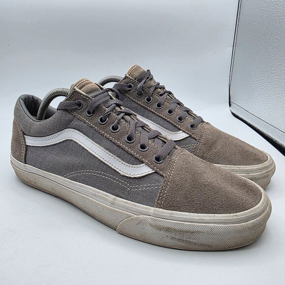 Vans Old Skool Mens Size 10 Gray Skate Shoes Casual Walking Outdoors - Picture 1 of 13
